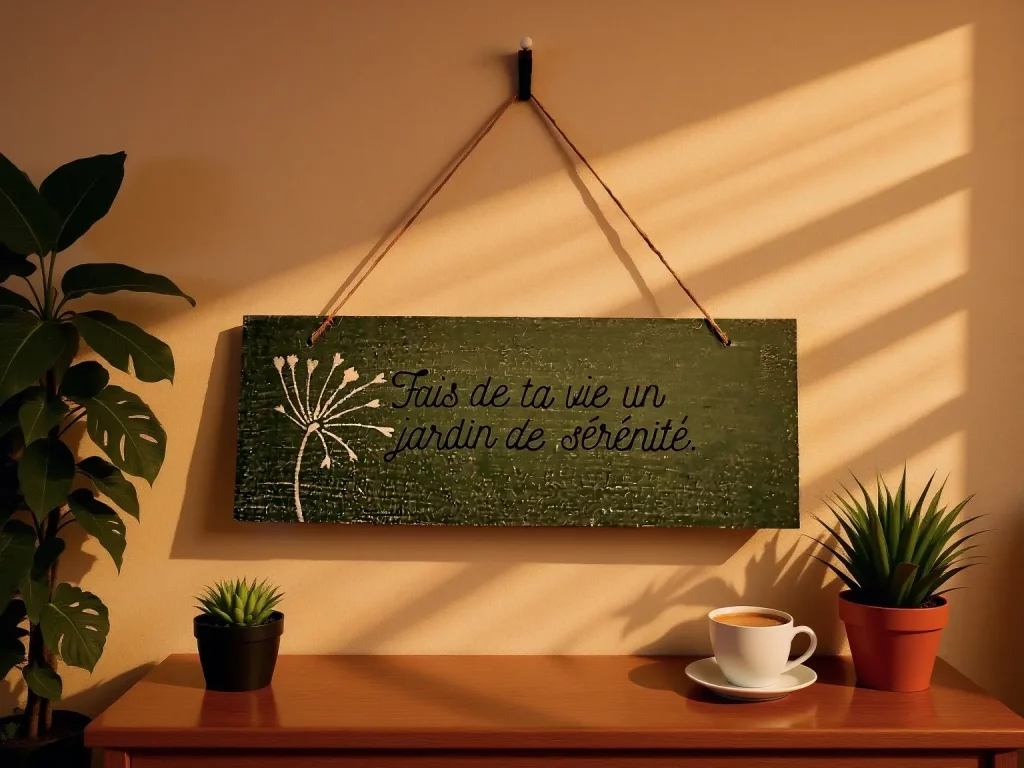 Pancarte artisanale faite main - L'art de décorer