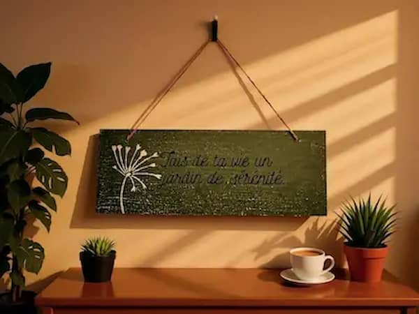 Pancarte artisanale faite main - L'art de décorer